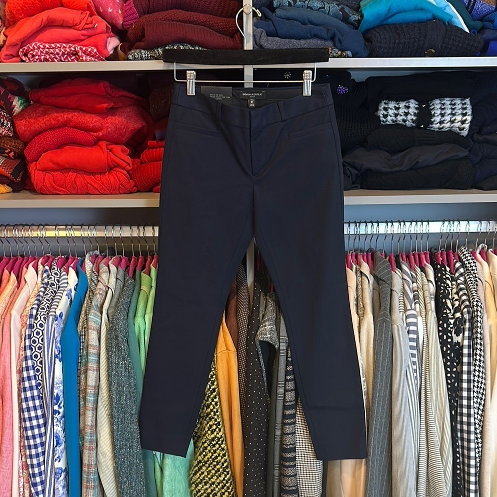 Banana Republic navy 4 pocket Modern Sloan trousers size 0P NWT